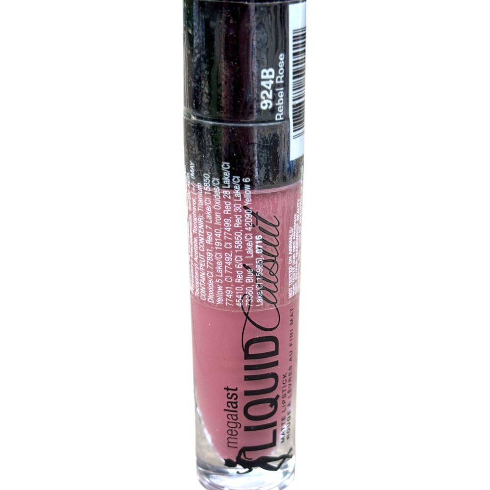 Wet N Wild Megalast Liquid Catsuit Matte Lipstick 924B Rebel Rose Sealed NWOB‎
